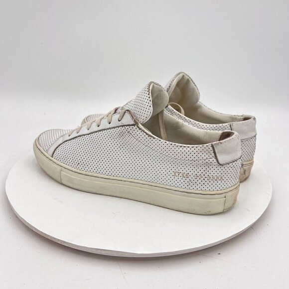 Woman By Common Projects Achilles Women Size EU 37 US 7 Perforated White Shoes - Picture 7 of 13